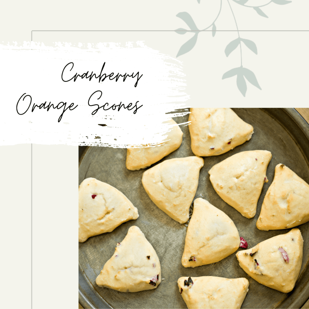 Cranberry Orange Scones for the perfect holiday tea!