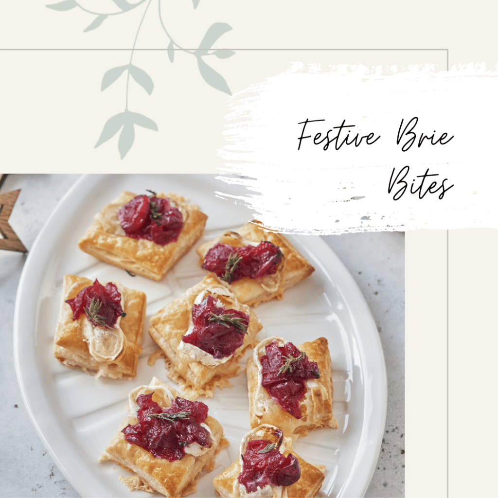 Festive Brie Bites for the perfect holiday tea!